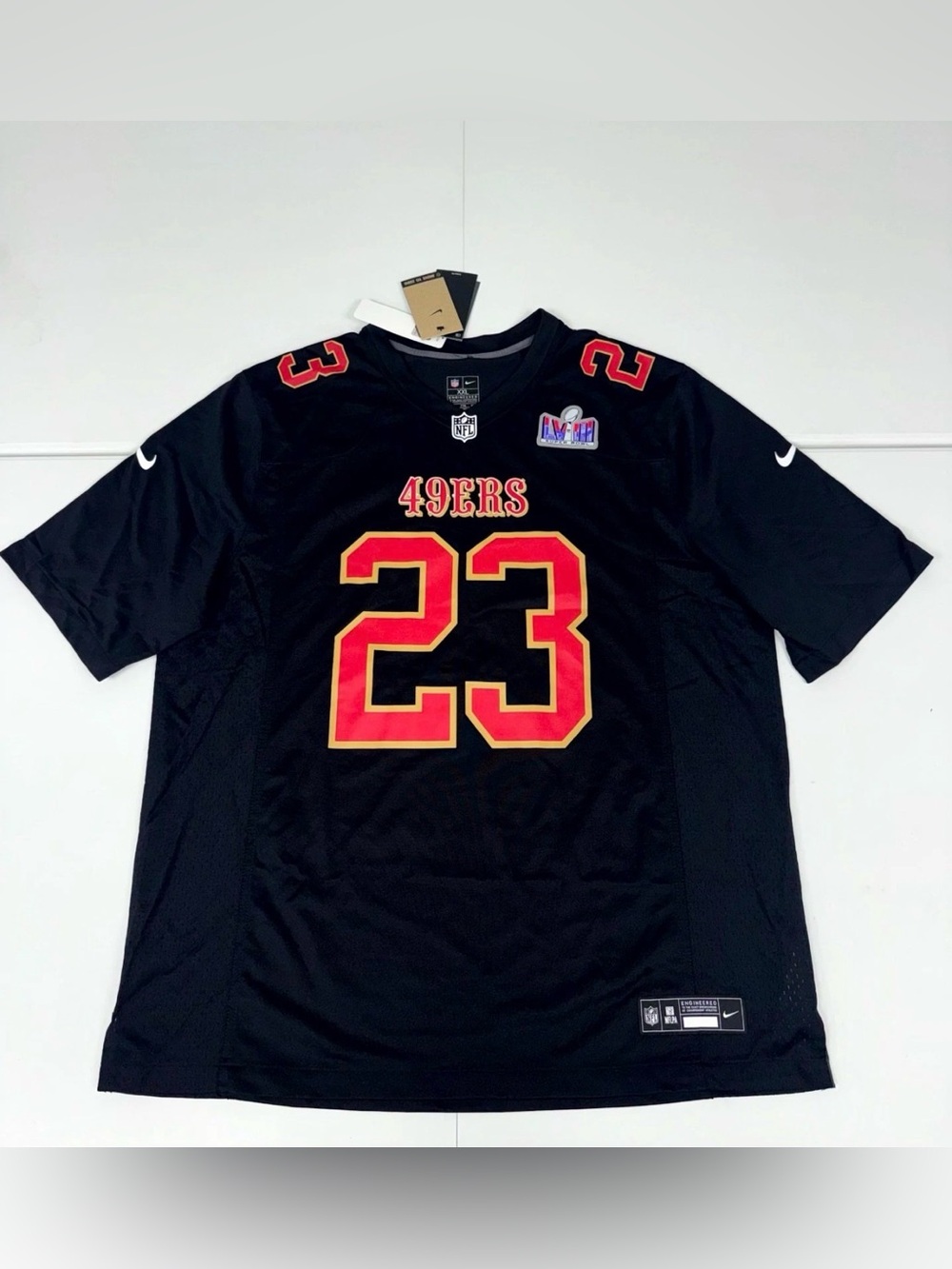 Nike San Francisco 49ers Christian McCaffrey Super Bowl LVIII Jersey Men's 2XL